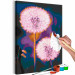 Paint by number Fluffy Balls - Large Pink Dandelions on a Dark Two-Color Background 146218 additionalThumb 6
