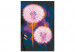 Paint by number Fluffy Balls - Large Pink Dandelions on a Dark Two-Color Background 146218 additionalThumb 3