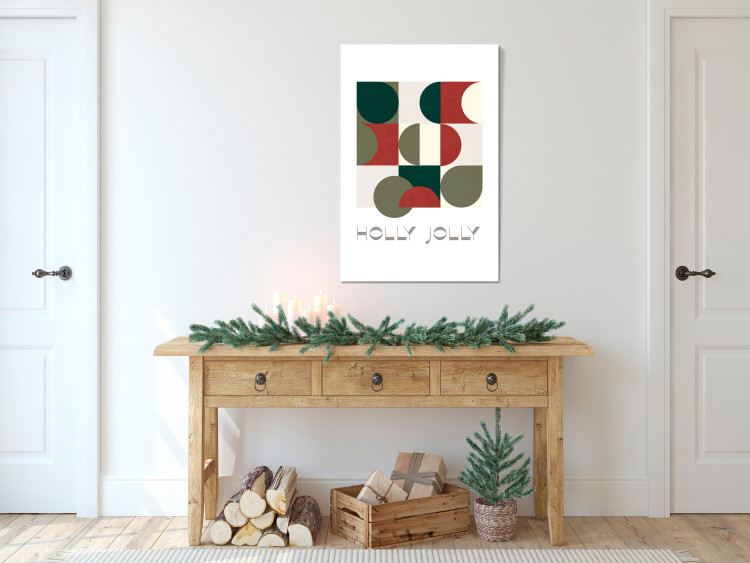 Canvas Holly Jolly - Abstract Shapes in Festive Colors 148018 additionalImage 3