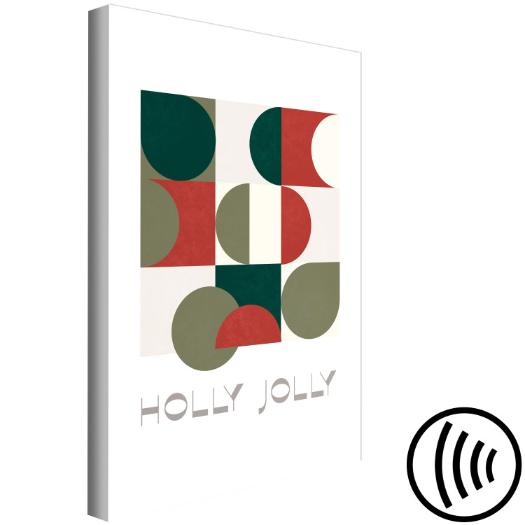 Canvas Holly Jolly - Abstract Shapes in Festive Colors 148018 additionalImage 6