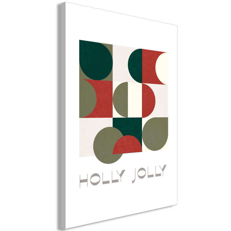 Canvas Holly Jolly - Abstract Shapes in Festive Colors 148018 additionalImage 2