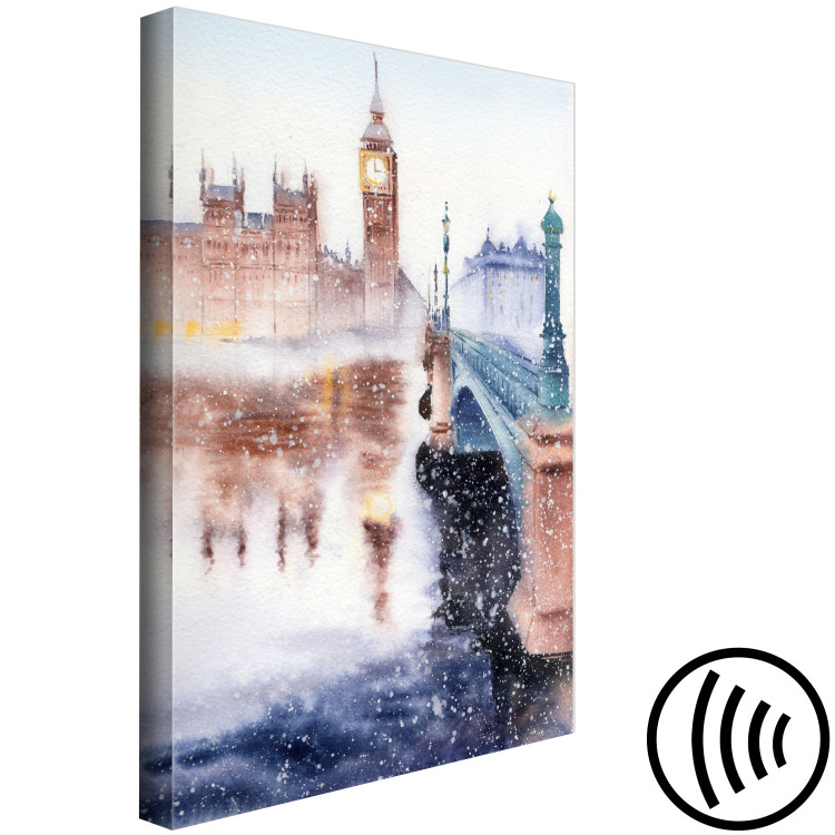 Canvas Art Print City of London - Drawing Painted With Watercolor in Mixed Colors 149818 additionalImage 6