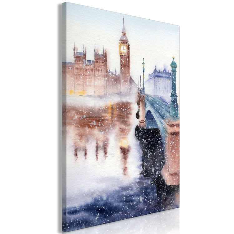 Canvas Art Print City of London - Drawing Painted With Watercolor in Mixed Colors 149818 additionalImage 2