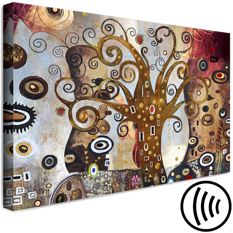 Canvas Art Print Abstract Tree - Painted Forms in the Style of Gustav Klimt 149918 additionalImage 6