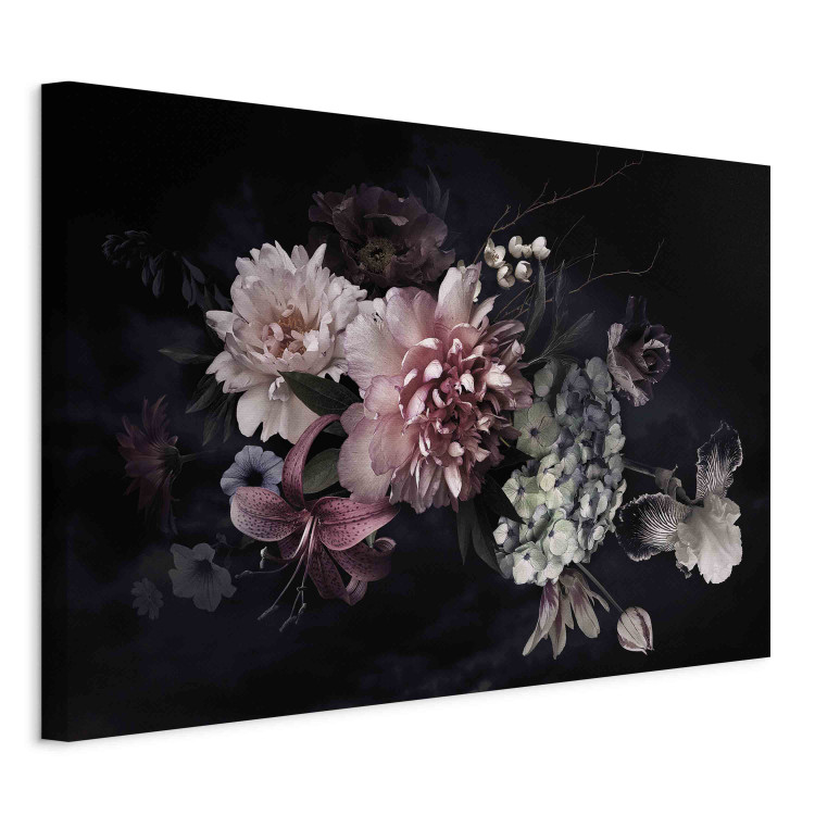 Large canvas print Dutch Bouquet - Composition With Flowers on a Black Background [Large Format] 151218 additionalImage 3