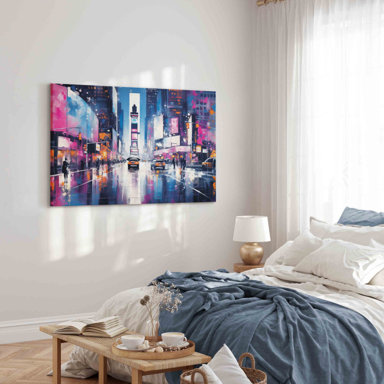 Canvas Print New York - Evening City Lights in Pink Shades 151918 additionalImage 10