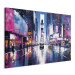 Canvas Print New York - Evening City Lights in Pink Shades 151918 additionalThumb 2