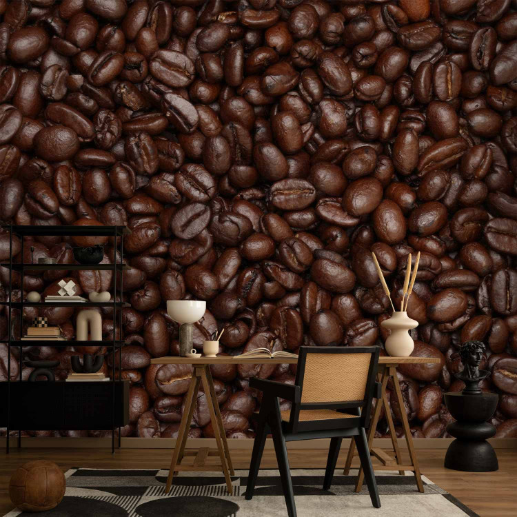 Wall Mural Coffee Beans - Energetic Motif of Coffee Beans for the Kitchen or Dining Room 60218 additionalImage 4
