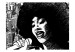 Photo Wallpaper Jazz Singer - Black and white woman singing against the backdrop of a city 61118 additionalThumb 1