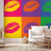Photo Wallpaper Kiss - Pop art-style lips in different colors and compositions 61218