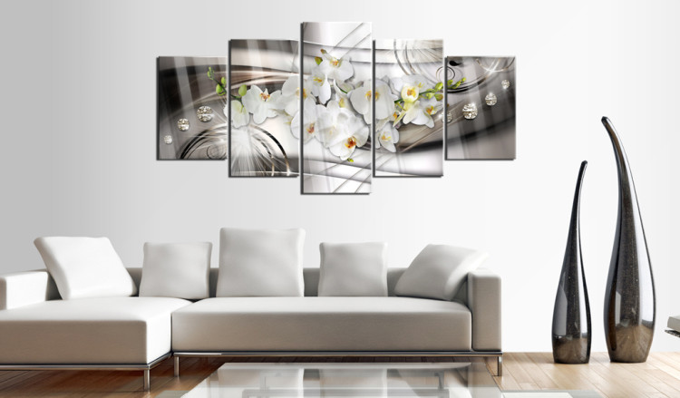 Print On Glass  Orchid with Diamonds [Glass] 92318 additionalImage 2