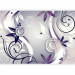 Photo Wallpaper Silver roses - beige floral background with subtle ornaments and ribbons 97118 additionalThumb 1