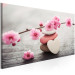 Canvas Art Print Tricolor Pebbles (1-part) Wide - Oriental Cherry Blossom 107228 additionalThumb 2
