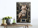 Canvas Print Giraffe Portrait (1-part) - Animal Against Textured Pattern Background 116428 additionalThumb 3