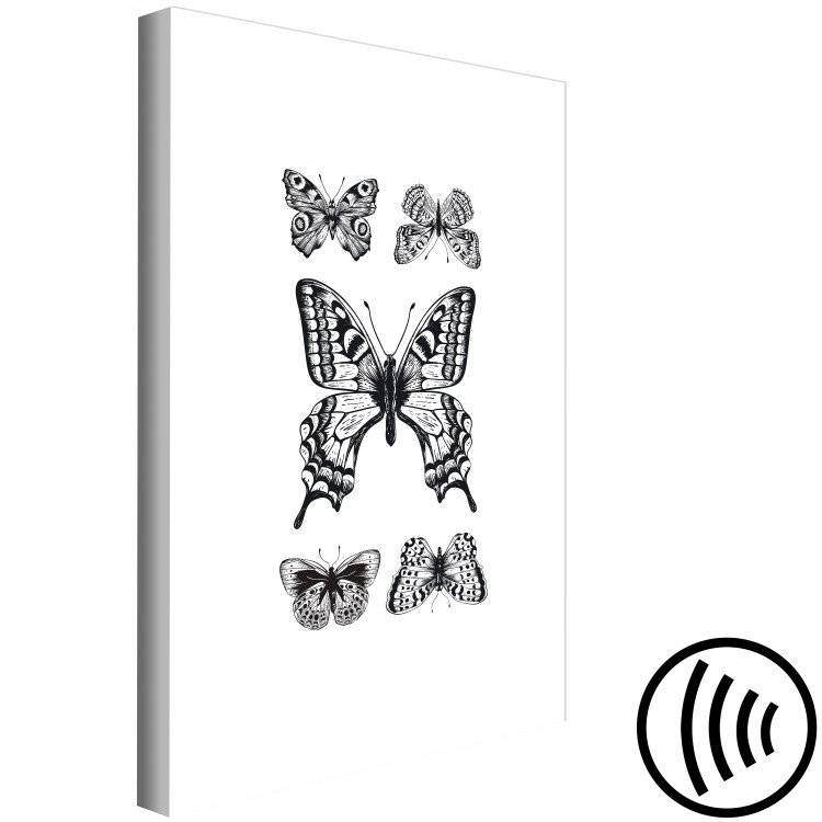 Canvas Print Five Butterflies (1 Part) Vertical 116928 additionalImage 6