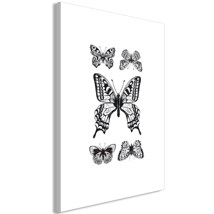 Canvas Print Five Butterflies (1 Part) Vertical 116928 additionalImage 2