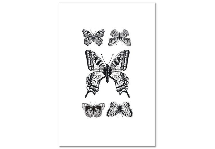 Canvas Print Five Butterflies (1 Part) Vertical 116928