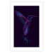 Wall Poster Purple Hummingbird - dark abstraction with bird and English text 117228 additionalThumb 19
