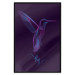 Wall Poster Purple Hummingbird - dark abstraction with bird and English text 117228 additionalThumb 18
