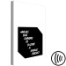 Canvas Even the greatest beast can be called music - minimalist black and white graphics with an inscription in English 117428 additionalThumb 6