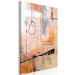 Canvas Apricot interior - an abstract composition in a painterly style 122328 additionalThumb 2