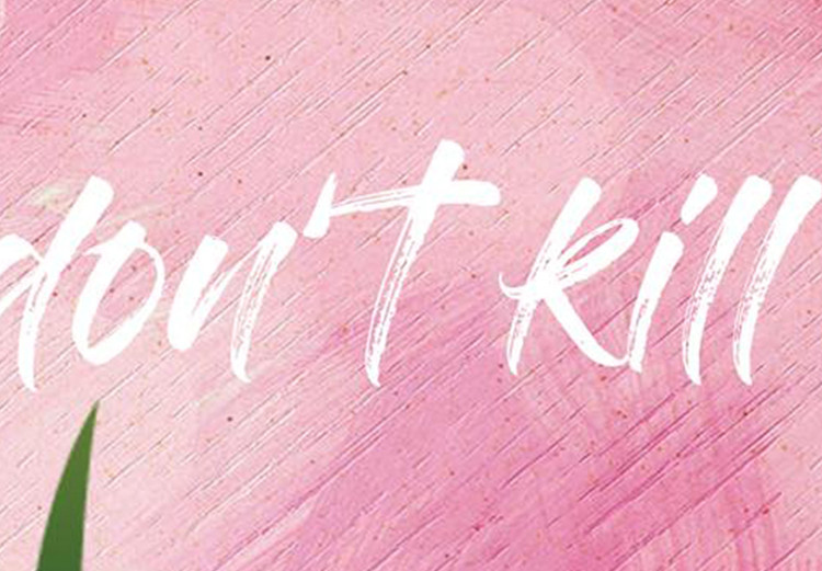 Poster Don't Kill My Summer Vibe - white text and flamingos on a pink background 123028 additionalImage 10