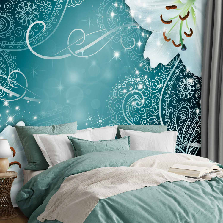Photo Wallpaper Oriental Wings (Turquoise) 123328 additionalImage 2