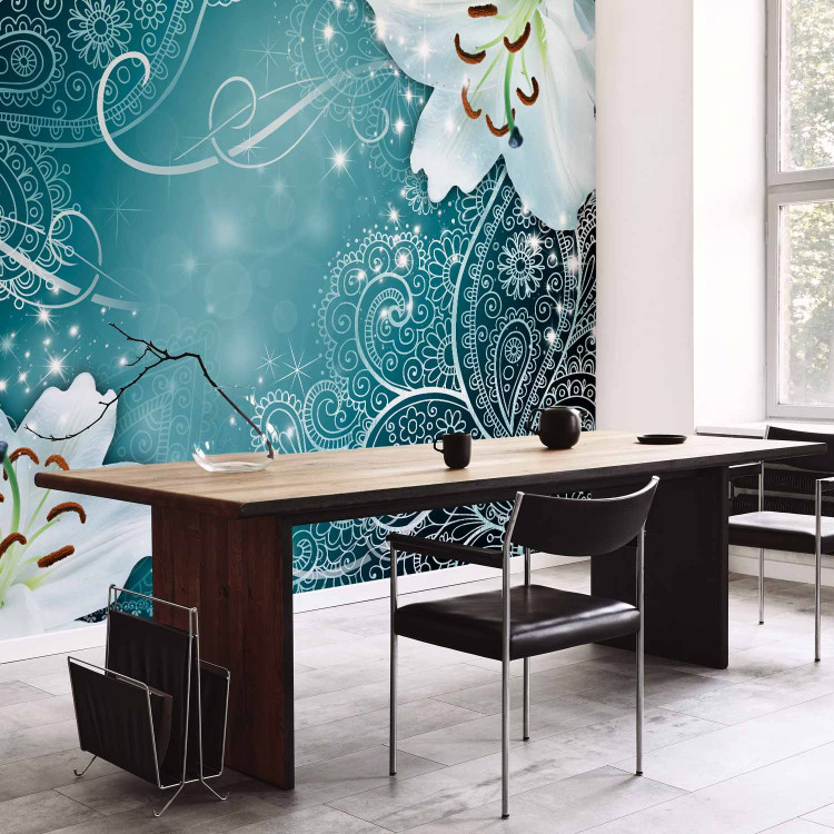 Photo Wallpaper Oriental Wings (Turquoise) 123328 additionalImage 7