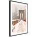 Poster Sepia Brooklyn Bridge - architecture in wintry and misty scenery 123828 additionalThumb 13