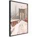Poster Sepia Brooklyn Bridge - architecture in wintry and misty scenery 123828 additionalThumb 10