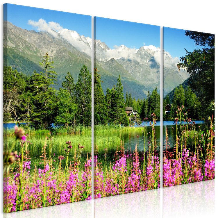 Canvas Art Print Spring in the Alps (3 Parts) 126228 additionalImage 2