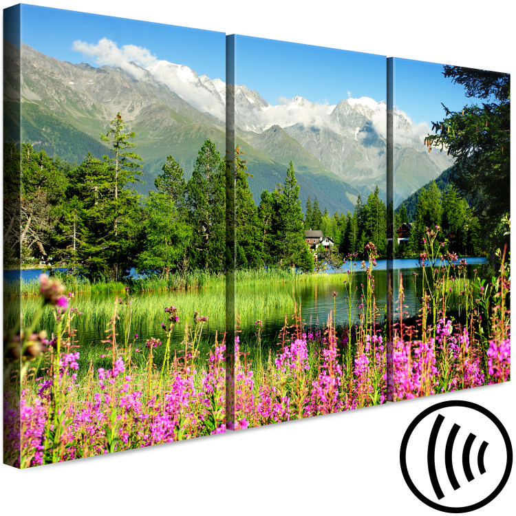 Canvas Art Print Spring in the Alps (3 Parts) 126228 additionalImage 6