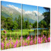 Canvas Art Print Spring in the Alps (3 Parts) 126228 additionalThumb 2