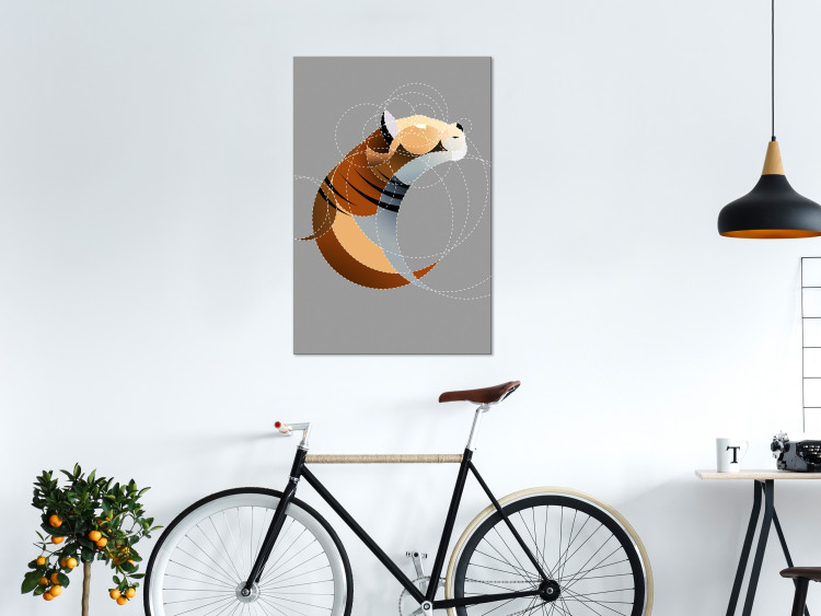 Canvas Tiger in Circles (1 Part) Vertical 126928 additionalImage 3