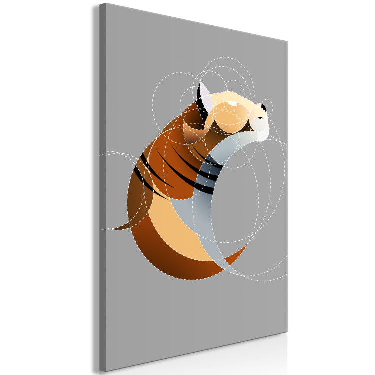 Canvas Tiger in Circles (1 Part) Vertical 126928 additionalImage 2