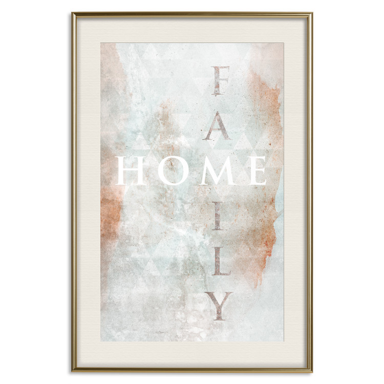 Poster Minty Home - English inscription on slightly brown texture 128028 additionalImage 20