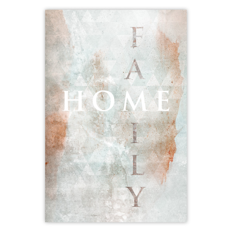 Poster Minty Home - English inscription on slightly brown texture 128028