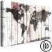 Canvas Ancient Adventure (1-part) wide - world map on wooden background 128428 additionalThumb 6