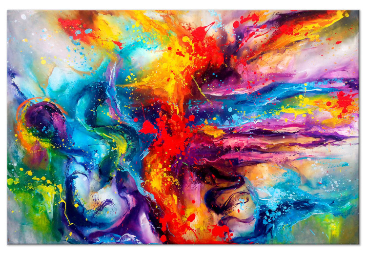 Canvas Art Print Colorful Splash (1 Part) Wide 128528