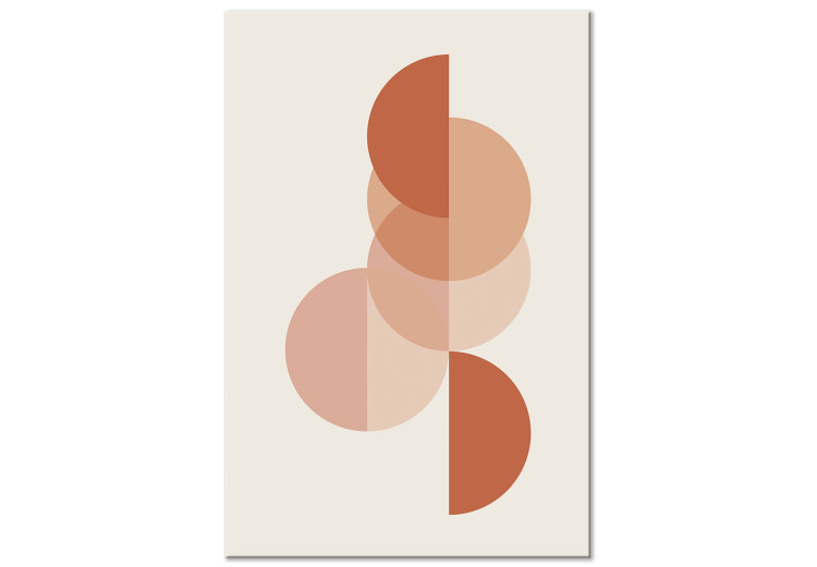 Canvas Circular Structure (1-piece) Vertical - abstraction created from circles 129728