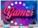 Photo Wallpaper Hobby - modern English lettering on a colourful background with a game motif 130428