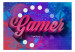 Photo Wallpaper Hobby - modern English lettering on a colourful background with a game motif 130428 additionalThumb 1