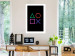 Poster Four Sides of Conflict - colorful geometric figures on a black background 130528 additionalThumb 3