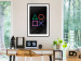 Poster Four Sides of Conflict - colorful geometric figures on a black background 130528 additionalThumb 18