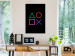 Poster Four Sides of Conflict - colorful geometric figures on a black background 130528 additionalThumb 2