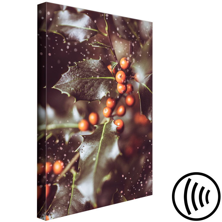 Canvas Print Magic holly - winter photography with floral motif 132128 additionalImage 6