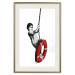 Wall Poster Banksy: Boy on a Swing - black and white boy on a swing with a wheel 132428 additionalThumb 19