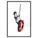 Wall Poster Banksy: Boy on a Swing - black and white boy on a swing with a wheel 132428 additionalThumb 15