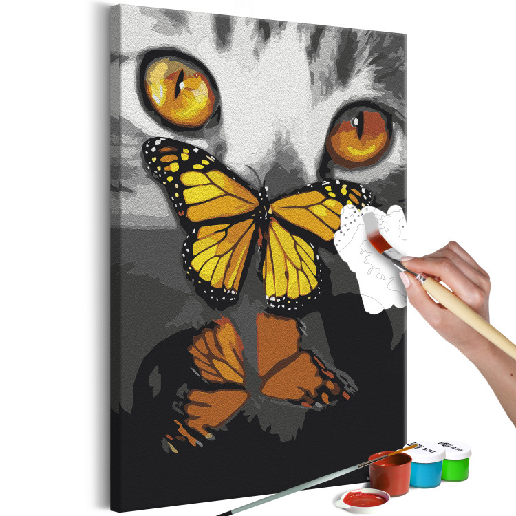 Paint by number Kitten and Butterfly 134628 additionalImage 3