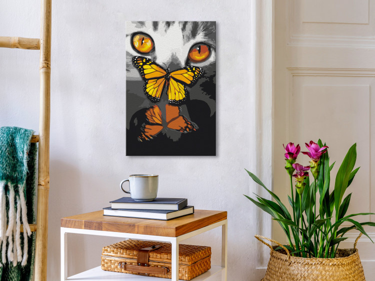 Paint by number Kitten and Butterfly 134628 additionalImage 2